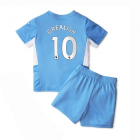 Jalkapallo Pelipaidat Manchester City Jack Grealish 10 Lasten Kotipaita 2021-2022 Lyhythihainen